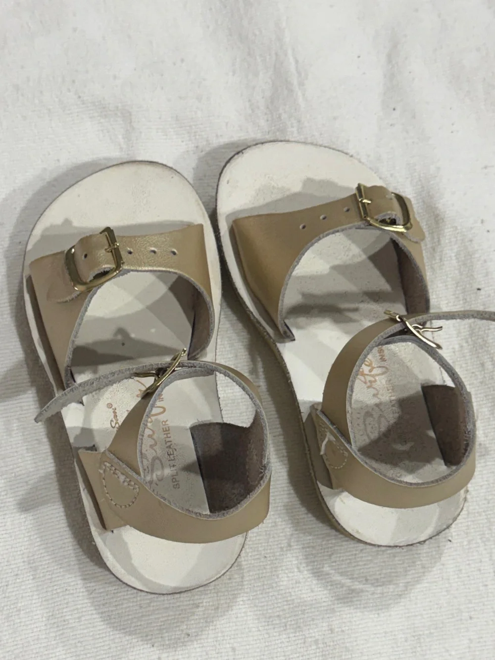 Sun-San Gold Kids Sandals with Ankle Strap